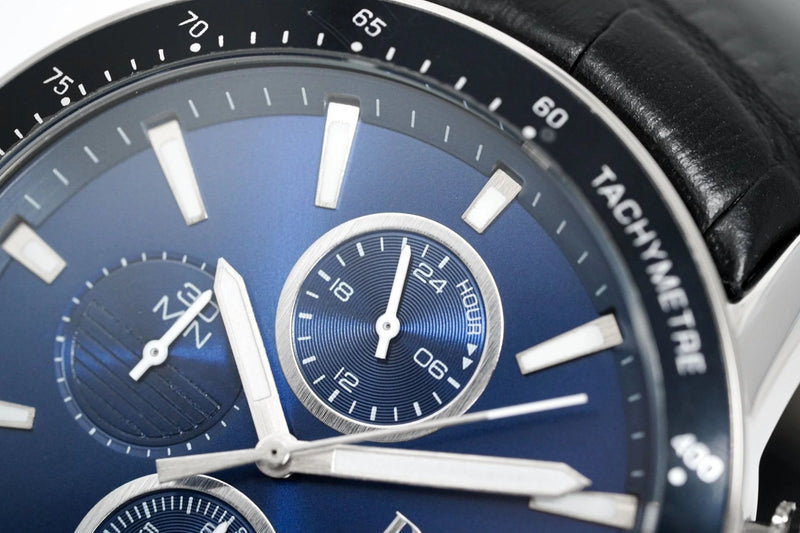 Hugo Boss Rafale Chronograph Quartz Blue Dial Black Leather Strap Watch For Men - HB1513391 Buy Now By Hugo Boss