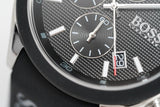 Shop Hugo Boss Velocity Black Dial Black Leather Strap Watch for Men - 1513716 in USA