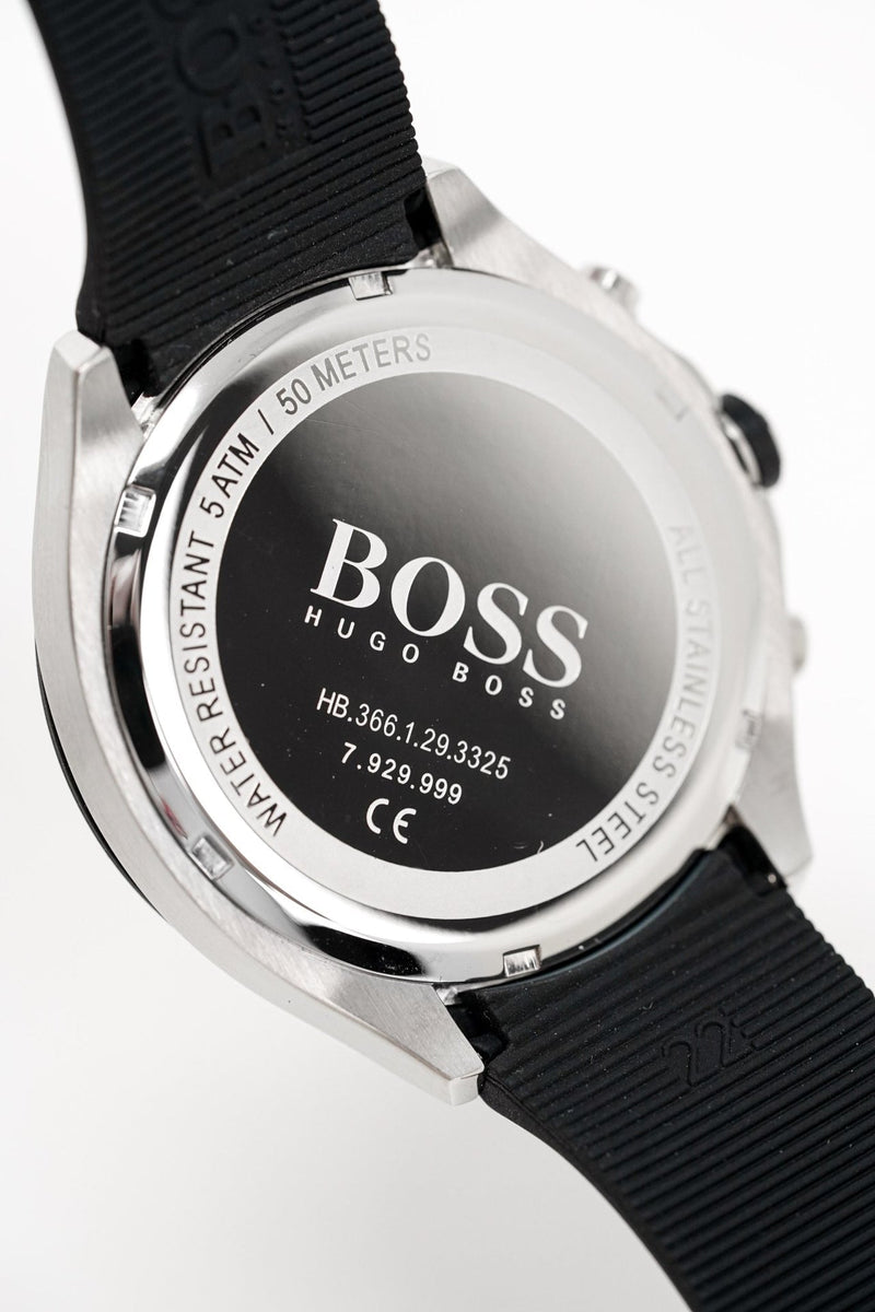 Shop Hugo Boss Velocity Black Dial Black Leather Strap Watch for Men - 1513716 in USA