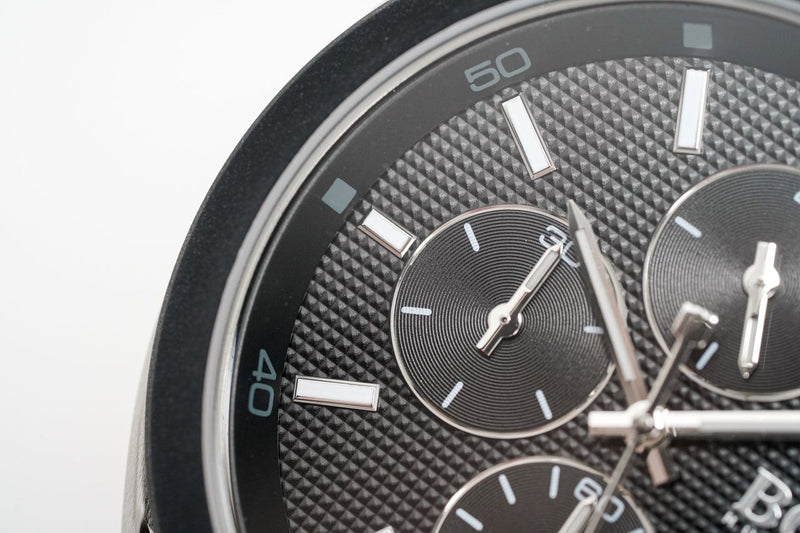 Shop Hugo Boss Velocity Black Dial Black Leather Strap Watch for Men - 1513716 in USA