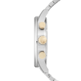 Hugo Boss Navigator Chronograph White Dial Two Tone Steel Strap Watch for Men - 1513499