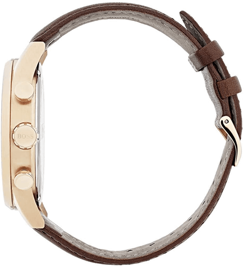 Hugo Boss Navigator Grey Dial Brown Leather Strap Watch for Men - 1513496 Buy Now By Hugo Boss