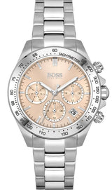 Hugo Boss Novia Pink Dial Silver Steel Strap Watch for Women - 1502615 Buy Now By Hugo Boss