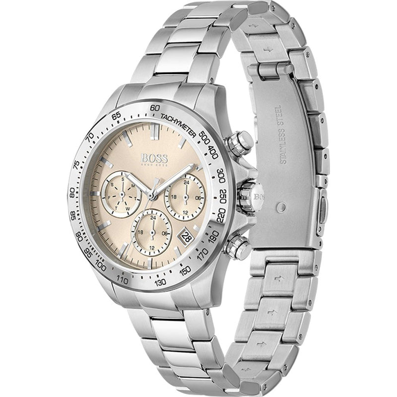 Hugo Boss Novia Pink Dial Silver Steel Strap Watch for Women - 1502615 Buy Now By Hugo Boss
