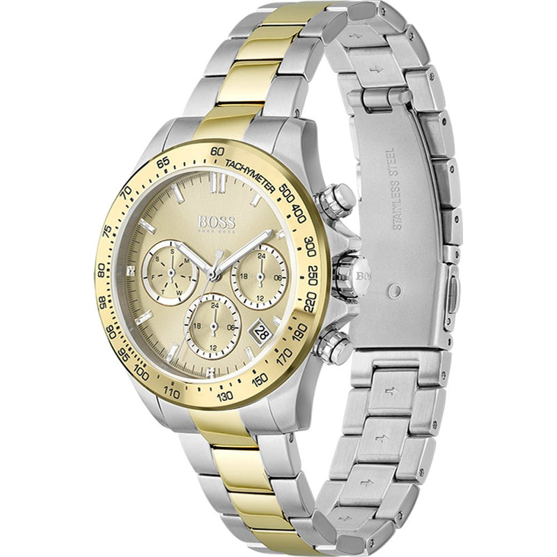 Hugo Boss Novia Gold Dial Two Tone Steel Strap Watch for Women - 1502618 Buy Now By Hugo Boss