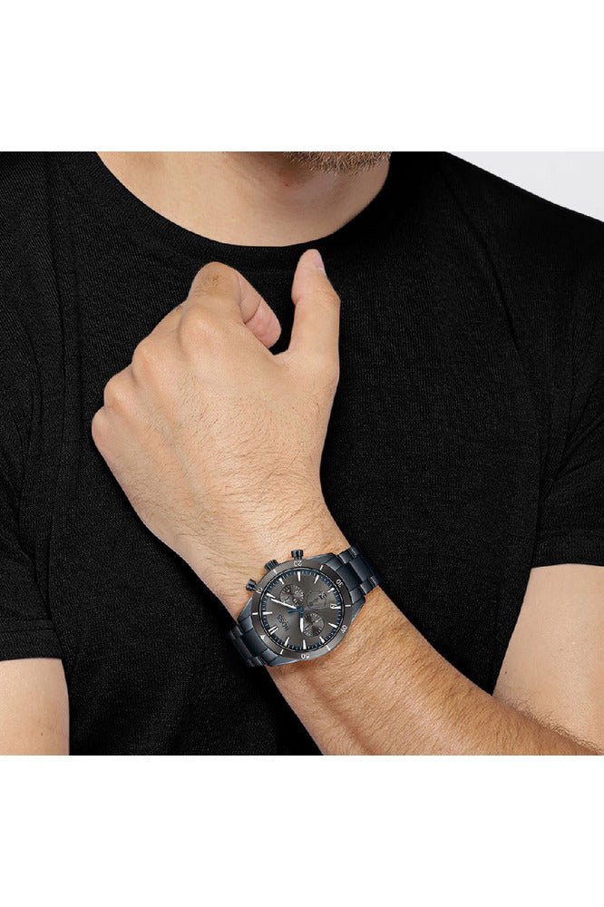 Hugo Boss Santiago Grey Dial Blue Steel Strap Watch for Men - 1513865 Buy Now By Hugo Boss