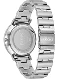 Hugo Boss Prima Chronograph Silver Dial Silver Steel Strap Watch for Women - 1502570