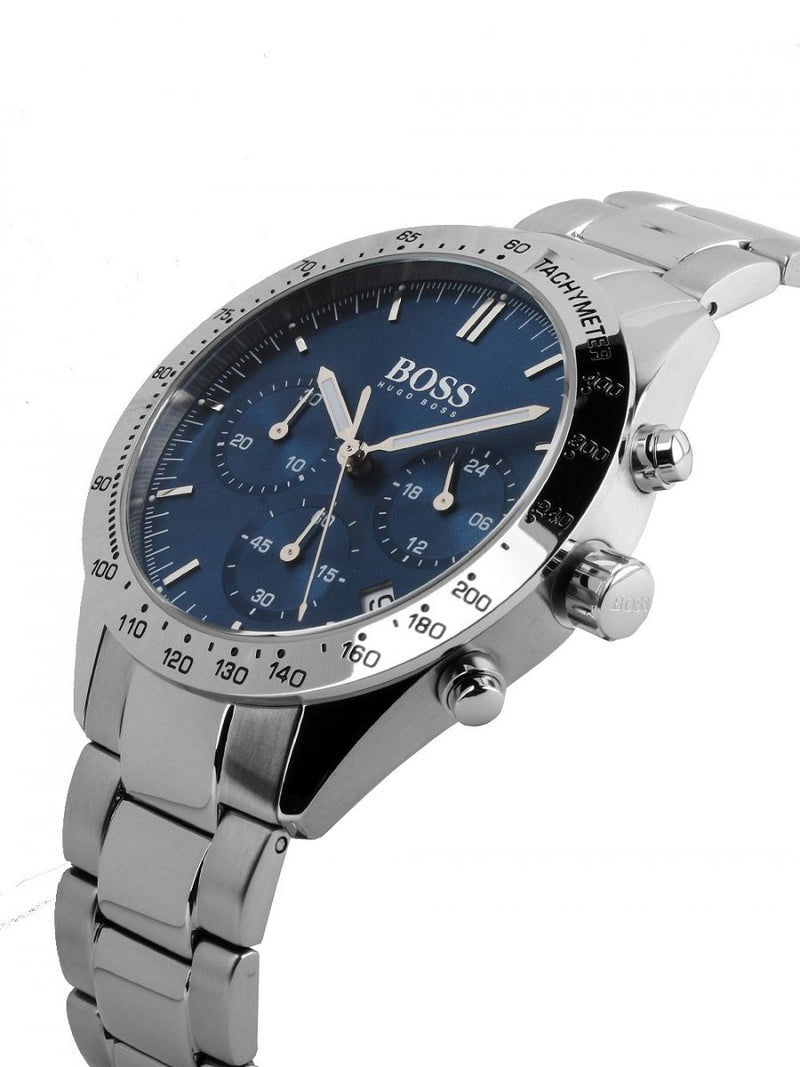 Shop Hugo Boss Talent Blue Dial Silver Steel Strap Watch for Men - 1513582 in USA