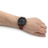 Hugo Boss Pilot Black Dial Brown Leather Strap Watch for Men - 1513851 Buy Now By Hugo Boss