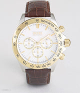 Hugo Boss Ikon White Dial Brown Leather Strap Watch for Men - 1513174 Buy Now By Hugo Boss