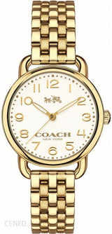 Coach Delancey Classic White Dial Gold Steel Strap Watch for Women - 14502261 Buy Now By Coach