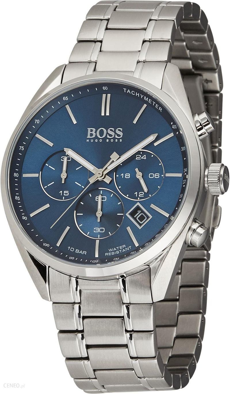 Shop Hugo Boss Champion Blue Dial Silver Steel Strap Watch for Men - 1513818 in USA