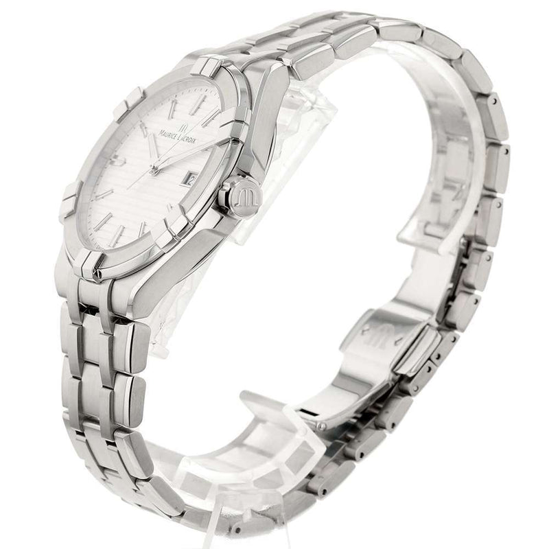Maurice Lacroix Aikon Date White Dial Silver Steel Strap Watch for Men - AI1008-SS002-131-1 Buy Now By Maurice Lacroix