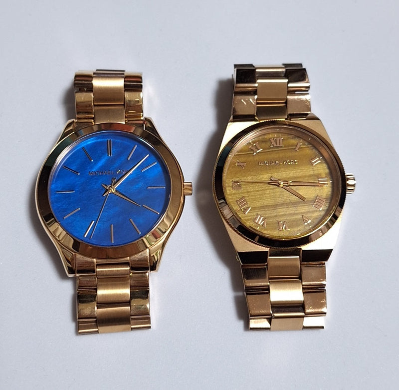 Michael Kors Slim Runway Quartz Blue Dial Rose Gold Steel Strap Watch For Women - MK3494 Buy Now By Michael Kors