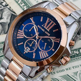 Michael Kors Bradshaw Blue Dial Two Tone Steel Strap Watch for Women - MK5606 Buy Now By Michael Kors