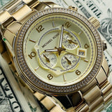 Michael Kors Runway Gold Dial Gold Steel Strap Watch for Women - MK5575 Buy Now By Michael Kors