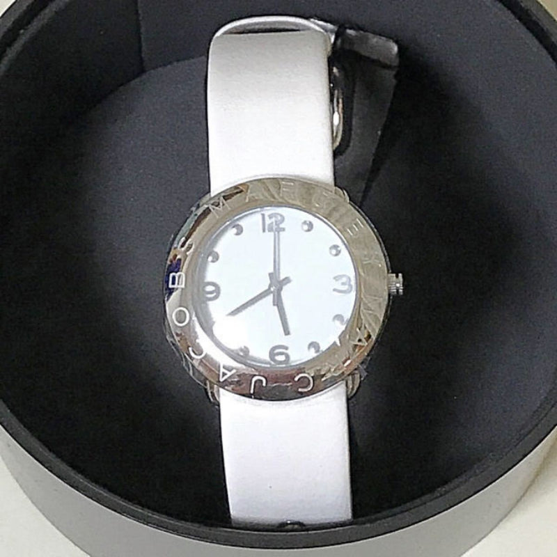 Marc Jacobs Amy White Dial White Leather Strap Watch for Women - MBM1136 Buy Now By Marc Jacobs