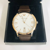 Emporio Armani Giovanni Quartz White Dial Brown Leather Strap Watch For Men - AR11211 Buy Now By Emporio Armani