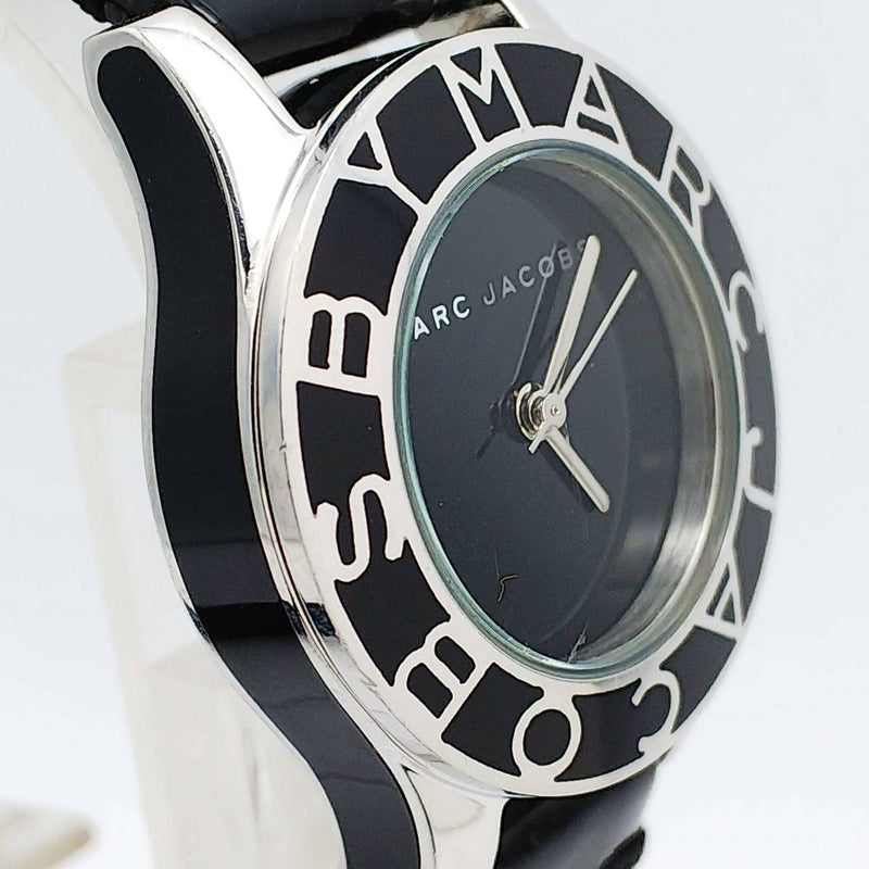 Marc Jacobs Blade Black Dial Black Leather Strap Watch for Women - MBM1082 Buy Now By Marc Jacobs