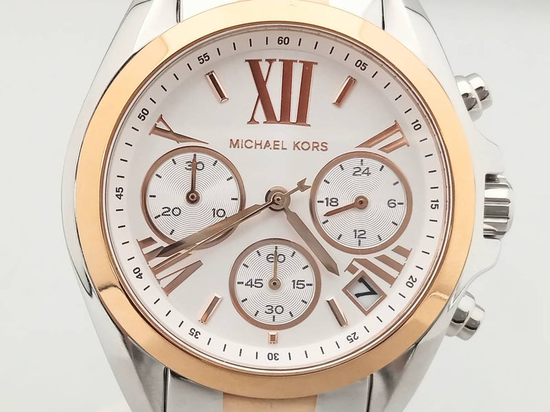 Michael Kors Bradshaw Chronograph White Dial Two Tone Steel Strap Watch For Women - MK7258 Buy Now By Michael Kors