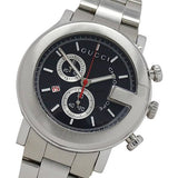 Gucci G Chrono Black Dial Silver Steel Strap Watch For Men - YA101309 Buy Now By Gucci
