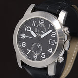 Marc Jacobs Larry Chronograph Black Dial Black Leather Strap Watch for Men - MBM5033 Buy Now By Marc Jacobs