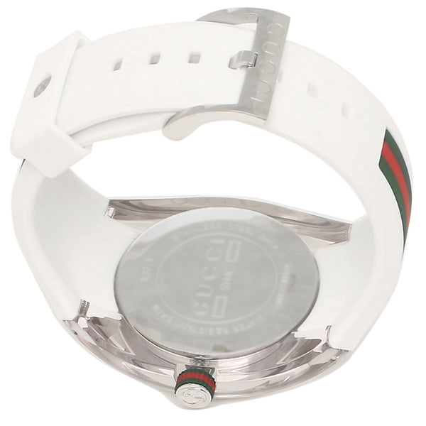 Shop Gucci SYNC XXL White Dial White Rubber Strap Watch For Men - YA137102 in USA
