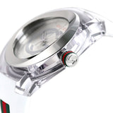 Shop Gucci SYNC XXL White Dial White Rubber Strap Watch For Men - YA137102 in USA