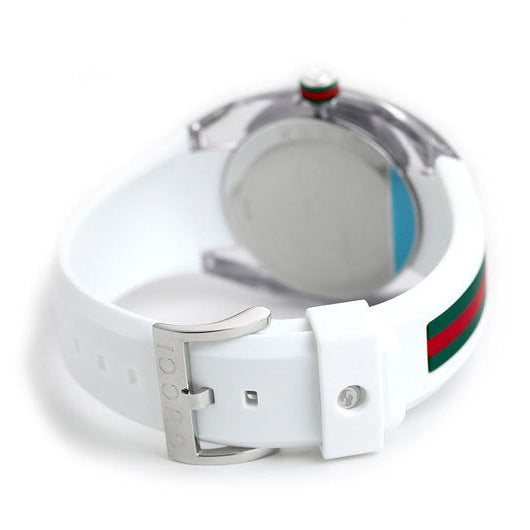 Shop Gucci SYNC XXL White Dial White Rubber Strap Watch For Men - YA137102 in USA
