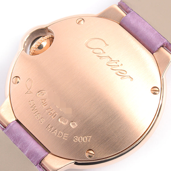 Cartier Ballon Bleu Diamonds White Dial Pink Leather Strap Watch for Women - WE902050 Buy Now By Cartier
