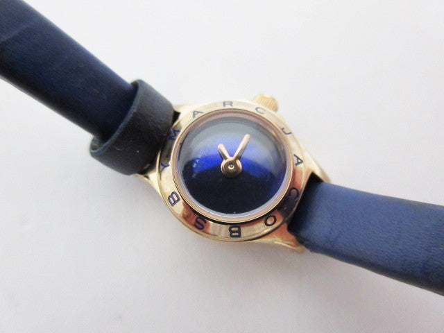 Marc Jacobs Blade Blue Dial Blue Leather Strap Watch for Women - MBM8641 Buy Now By Marc Jacobs