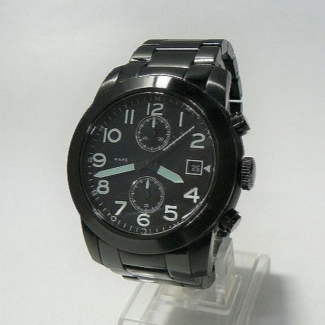 Marc Jacobs Larry Chronograph Black Dial Black Steel Strap Watch for Men - MBM5032 Buy Now By Marc Jacobs