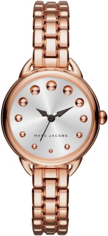 Shop Marc Jacobs Betty White Dial Rose Gold Steel Strap Watch for Women - MJ3496 in USA
