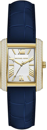 Michael Kors Emery Quartz Diamond Silver Dial Blue Leather Strap Watch For Women - MK2982 Buy Now By Michael Kors