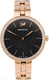 Shop Swarovski Cosmopolitan Black Dial Rose Gold Steel Strap Watch for Women - 5517797 in USA