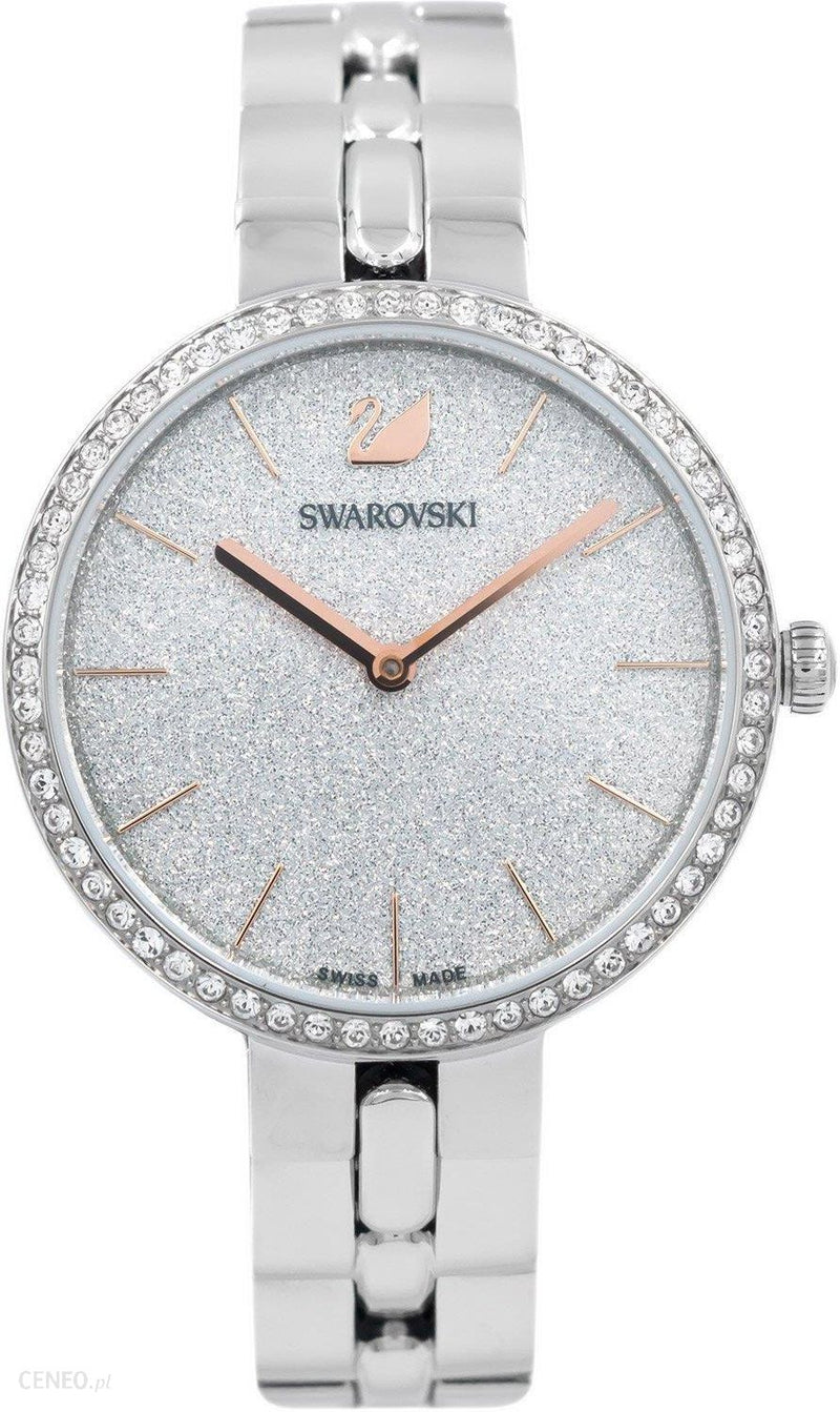 Shop Swarovski Cosmopolitan Diamond Powder Silver Dial Silver Steel Strap Watch for Women - 5517807 in USA