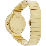 Shop Movado Edge Gold Dial Gold Steel Strap Watch for Women - 3680014 in USA