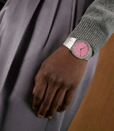 Gucci 25H Quartz Pink Dial Silver Steel Strap Watch for Women - YA163410 Buy Now By Gucci