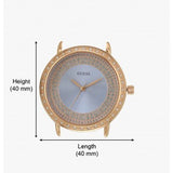 Shop Guess Willow Crystal Blue Dial Rose Gold Mesh Bracelet Watch For Women - W0836L1 in USA