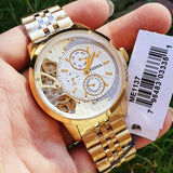 Fossil Townsman Chronograph Skeleton Gold Dial Gold Steel Strap Watch for Men - ME1137 Buy Now By Fossil