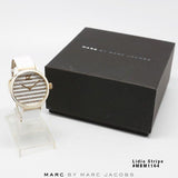 Marc Jacobs Lidia Stripe White Dial White Leather Strap Watch for Women - MBM1164 Buy Now By Marc Jacobs