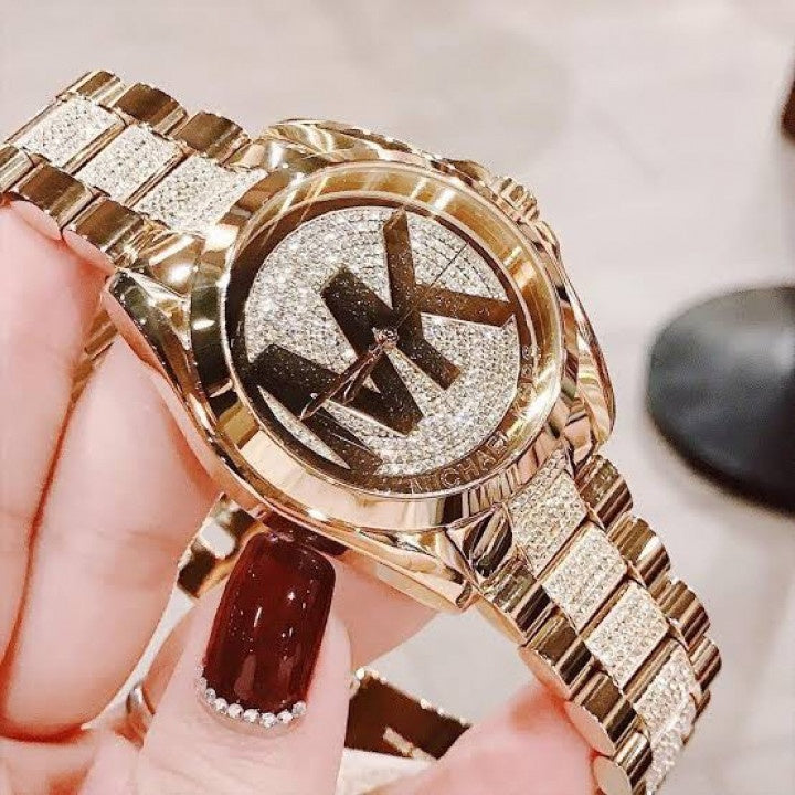Michael Kors Bradshaw Gold Dial Gold Steel Strap Watch for Women - MK6487 Buy Now By Michael Kors
