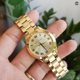Michael Kors Slim Runway Gold Dial Gold Steel Strap Watch For Women - MK3456 Buy Now By Michael Kors