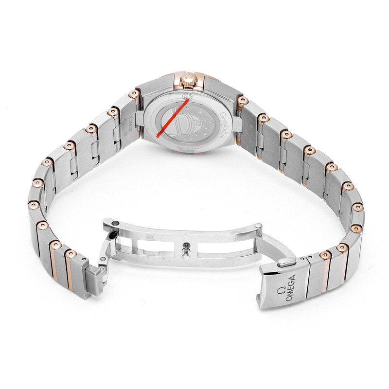 Shop Omega Constellation Quartz Brown Dial Silver Steel Strap Watch for Women - 131.20.25.60.13.001 in USA
