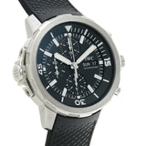 Shop IWC Aquatimer Chronograph Black Dial Black Leather Strap Watch for Men - IW376803 in USA