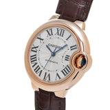 Shop Cartier Ballon Bleu De Cartier Silver Dial Brown Leather Strap Watch for Women - W6920097 in USA