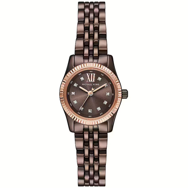 Michael Kors Lexington Three-Hand Brown Dial Brown Steel Strap Watch for Women - MK4844 Buy Now By Michael Kors