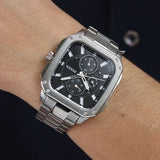 Fossil Inscription Multifunction Black Dial Silver Steel Strap Watch for Men - BQ2655 Buy Now By Fossil