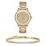 Michael Kors Kinley Gold Dial Gold Steel Strap Watch for Women - MK6209