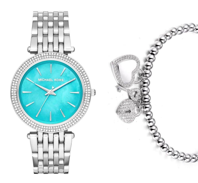 Michael Kors Darci Mother of Pearl Blue Dial Silver Steel Strap Watch for Women - MK3515 Buy Now By Michael Kors